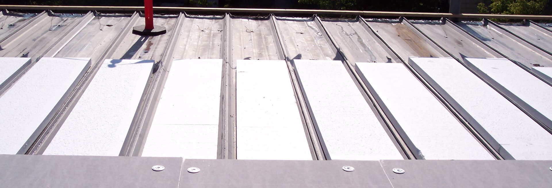 Standing seam metal roof panels on the Ohly America facility