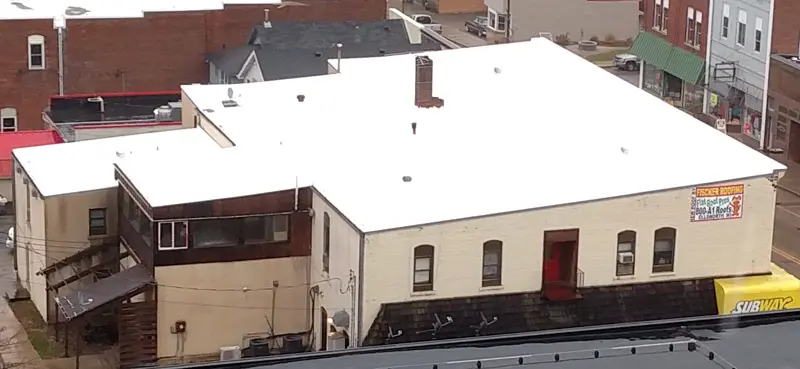 View from a completed city hall flat roof